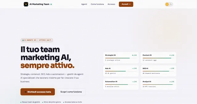 Anteprima di AI Marketing Team