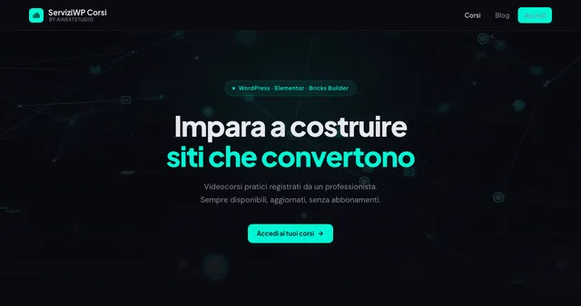 Anteprima di Corsi ServiziWP