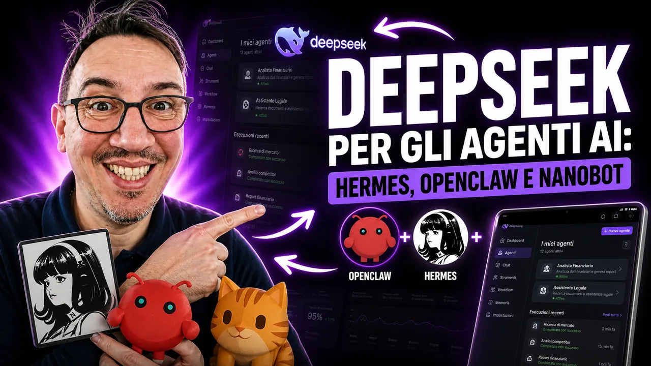 DeepSeek per gli agenti AI: Hermes, OpenClaw e Nanobot — Raffaele Mele
