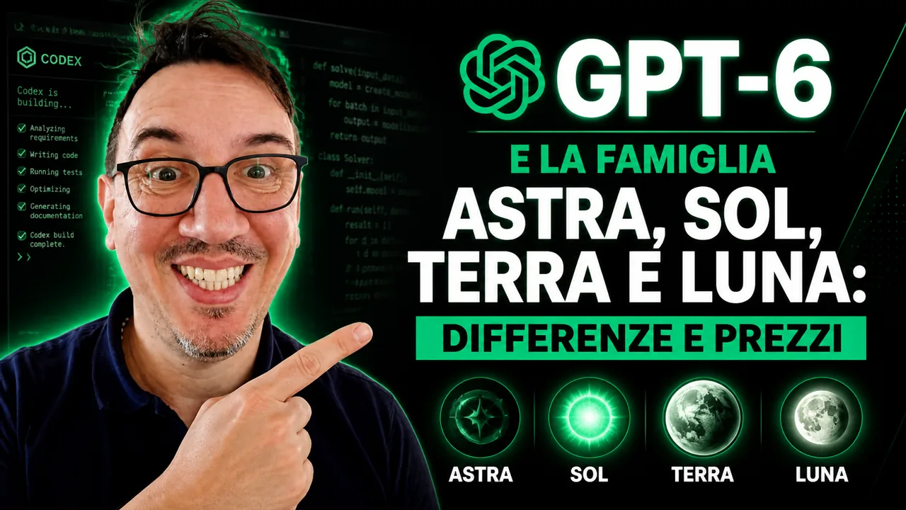 GPT-6 e la famiglia Astra, Sol, Terra e Luna: differenze e prezzi — Raffaele Mele