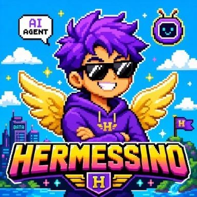 Hermessino, la mascotte pixel-art dell'agente AI